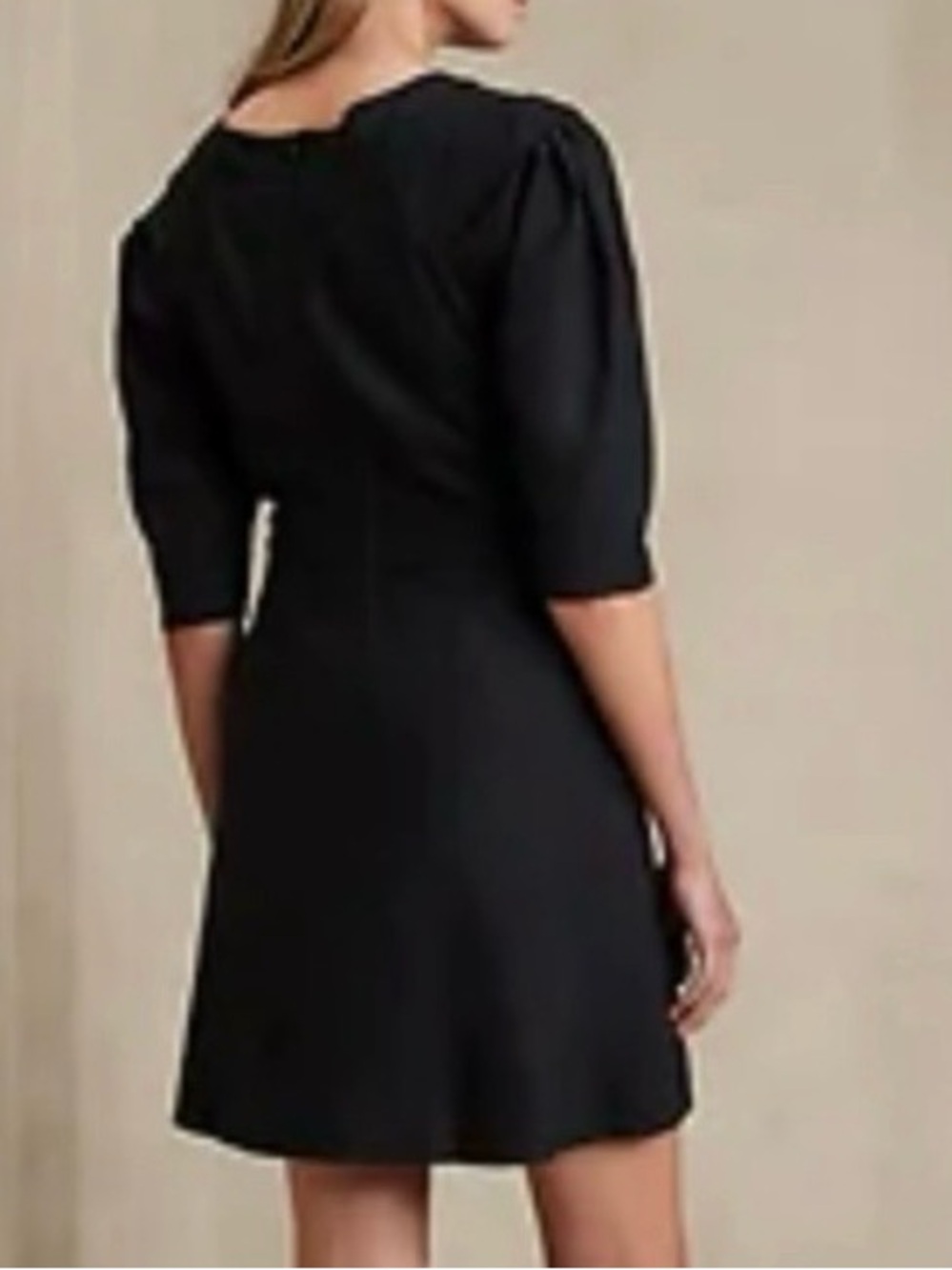 Banana Republic Factory Black A-Line Dress Linen blend 0
